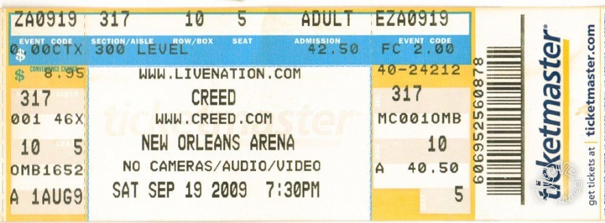 Concert Ticket Stubs